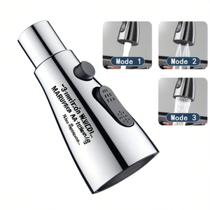 หัวก๊อกน้ำในครัวแบบหมุนได้ 360 องศา 3 ฟังก์ชั่น ประหยัดน้ำ-โครเมียม - Product Image 2
