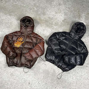 Vestes pour hommes, fermeture éclair personnalisée, coupe-vent, changement de couleur, thermo-chromique, hiver, réactive à la chaleur, rembourrage chaud, capuche, doudounes - Product Image 2