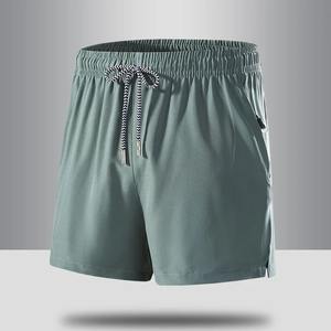 Pantalones cortos informales de lana de hielo caliente para hombres Gimnasio Deportes Playa Correr Suelto Ligero Transpirable Ecológico Secado rápido Color sólido - Product Image 6