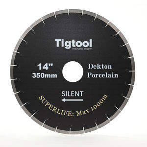 14"/350mm Dekton/Porcelain/Sintered Stone Silent Blade <strong>Superlife</strong> Max 1000m Chip-Free Cutting 45&deg; Miter Cutting Tigtool - Product Image 1