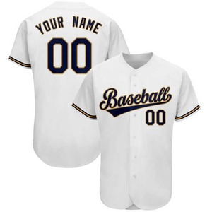 Vente en gros OEM personnalisé 100% polyester maillot de baseball hommes vente maille respirante pas cher blanc vêtements de softball unis - Product Image 6