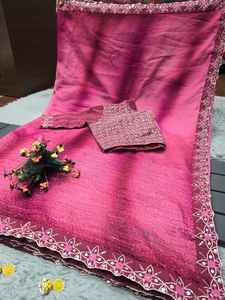 Venta caliente Sari de seda indio para bodas y festivales para adultos precio al por mayor de proveedor confiable - Product Image 4