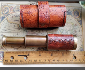 Rass Nautical Spyglass con opción de cinturón Funda de cuero Pirata Soporte hecho a mano Telescopio de latón El mejor artículo para regalo - Product Image 2