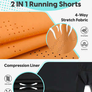 Breathable <b>Lightweight</b> <b>Men's</b> High Street Style Solid Pattern Training <b>Shorts</b> Eco-Friendly Canvas Fabric Anti-Wrinkle Quick Dry - Product Image 5