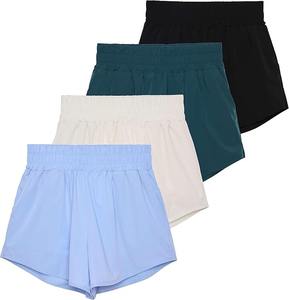 Short en jean croisé taille haute pour femme bouton extensible jambe droite poignets bruts motif chaud coton Shorts techniques lavées - Product Image 1