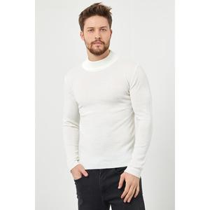 เสื้อสเวตเตอร์ธรรมดาคอเต่าครึ่งสีดําสําหรับผู้ชาย - Product Image 4