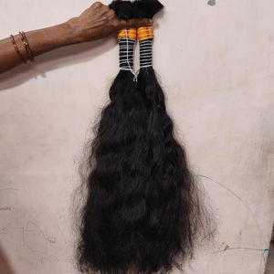 12A 100% pelo humano natural indio paquete proveedor, venta al por mayor sin procesar virgen cruda cutícula alineada un trama paquetes de pelo crudo - Product Image 1