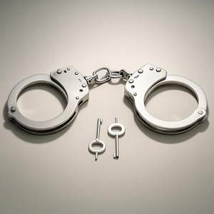 Menottes en métal robustes en gros avec clé de déverrouillage de sécurité, accessoires de cosplay et de jeu de rôle, menottes en chaîne métallique en vrac - Product Image 3