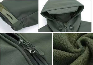 Chaqueta Softshell de Invierno para Hombre, Impermeable, para Deportes al Aire Libre, para Correr, con Capucha, Material de Lona Transpirable, Cierre de Cremallera - Product Image 6
