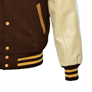 Chaquetas universitarias Letterman con cuello levantado y bordado personalizado para caballeros chaqueta de béisbol universitaria de EE. UU. Y Europa de buena calidad para hombres - Product Image 5