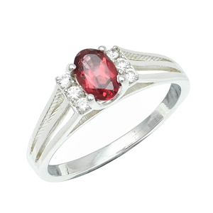 Customized Latest Fashion Garnet Cz Engagement Ring 925 Sterling Silver Fine Minimalist Jewelry <b>Wedding</b> Anniversary Gift Jewelry - Product Image 2