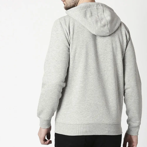 Sudadera con capucha con cremallera de mezcla de algodón y logotipo personalizado, sudadera básica de cara completa de gran tamaño para ropa de calle de invierno, Sudadera con capucha polar con logotipo - Product Image 4
