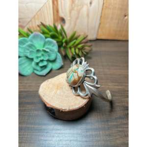 Navajo Handmade Boulder Turquoise & Sterling <b>Silver</b> Fashion <b>Cuff</b> <b>Bracelet</b> - Product Image 3