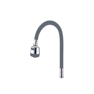Buse d'aérateur de robinet en silicone gris à tête pivotante pour économie d'eau - Product Image 2