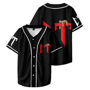 Maillots de softball personnalisés brodés de haute qualité, uniformes de baseball pour hommes en gros avec manches courtes par sublimation - Product Image 1