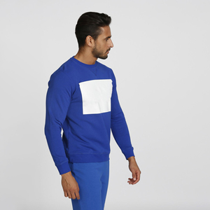 Sudadera de Cuello Redondo de Color Sólido para Hombre, Corte Regular, Colección Casual de Invierno, Otoño y Primavera, 100% Algodón, Sudadera Bordada - Product Image 3