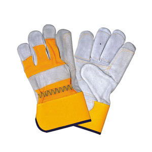 Gants de soudage en cuir véritable de qualité supérieure, aluminisés, résistants à la chaleur, gants de travail de sécurité anti-impact pour une protection contre les températures élevées - Product Image 1