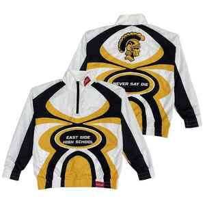 Conjuntos de chándal de poliéster ligero 100% personalizado chaqueta deportiva y pantalones cortos logotipo bordado impresión por transferencia de calor conjuntos de 2 piezas - Product Image 3