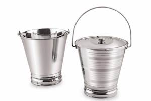 Conteneur à glace de fête en acier inoxydable fin de 5 L, durable, résistant à la rouille, avec poignée - Product Image 2