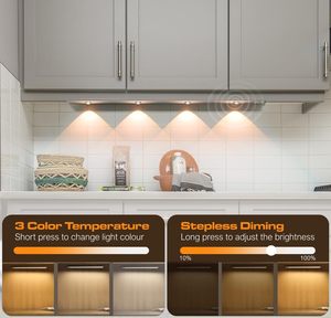 Nhà bếp dưới tủ dẫn ánh sáng với cảm biến chuyển động không dây có thể sạc lại thiết kế hiện đại cài đặt từ tính 20cm/30cm/40cm/60cm - Product Image 2