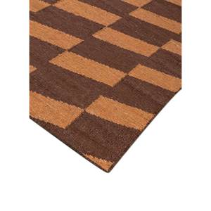 พรมไหมทอมือลายเรขาคณิตสีน้ำตาลเบจคลาสสิก รุ่น Indusbar สำหรับห้องนั่งเล่น-รุ่น ADPS-13001 - Product Image 2