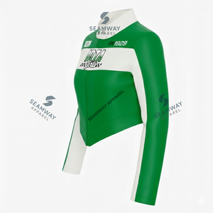 Chaqueta de Cuero PU Iota Phi Lambda Lista para Enviar, Chaqueta de Carreras de Alta Calidad, Corte Ajustado y Silueta Recortada - Product Image 3