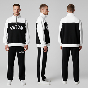 Survêtements d'hiver décontractés à capuche en coton 100% de haute qualité, personnalisés avec impression sérigraphique OEM pour hommes - Product Image 1