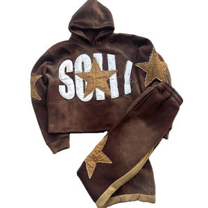 Nouveau survêtement vintage délavé à capuche pour homme, streetwear d'hiver personnalisé, 100% coton, poids lourd, lavage à la pierre - Product Image 3