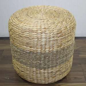 Comehome-Wholesale Mixed Colors Ottoman Water Hyacinth <b>Pouf</b> Stool Bohemian Home Decoration - Product Image 3