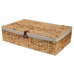 ตะกร้าเก็บของใต้เตียงผักตบชวาแบบวินเทจผ้าทอจากเวียดนาม - Product Image 1