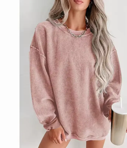 High Top Quality <b>Women</b> <b>Sweatshirt</b> Hoodies Casual Loose Vintage Cheap Price <b>Long</b> Sleeve Streetwear Crop Breathable <b>Sweatshirt</b> - Product Image 2