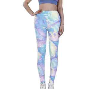 Vêtements de sport pour femmes, leggings en satin à taille haute et coupe ajustée, sublimation, vente chaude, nouveau style et leggings respirants pour femmes - Product Image 1