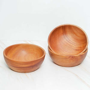 Sustainable kitchen <b>soup</b> <b>bowl</b> set good quality natural wooden serving dining <b>bowls</b> wholesale - Product Image 2