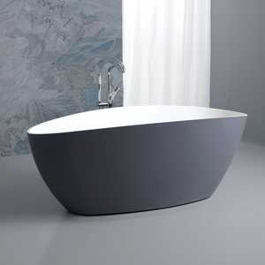 Baignoire autoportante design moderne Rome Grey – Baignoires autoportantes de style contemporain - Product Image 2