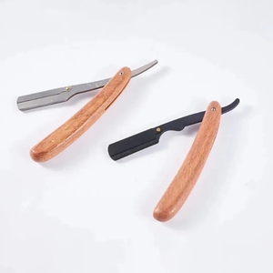 Afeitadora de barba, afeitadora plegable portátil de acero inoxidable con pliegue de palisandro y cara para hombres, estilo clásico Retro extraordinario - Product Image 6