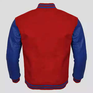 แจ็กเก็ตเบสบอลปักลายผ้าขนสัตว์กำมะหยี่สำหรับผู้ชายเสื้อคลุมทีมโรงเรียนมีตัวอักษรขายส่ง - Product Image 4