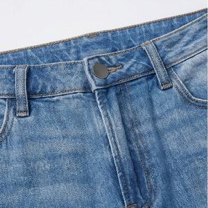 Pantalones Vaqueros Ajustados de Mezclilla con Diseño Nuevo, Casuales y a la Moda, para Mujer, con Estilo Desgastado, Bordado Sólido y Cintura Media - Product Image 4