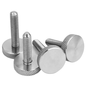SS304 GB835 Stainless Steel 304 Knurled Large Flat Head Thumb <b>Screw</b> M3 M4 <b>M5</b> M6 M8 M10 - Product Image 1