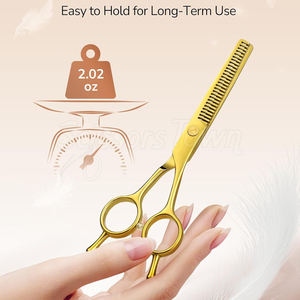Tijeras de adelgazamiento de salón, tijeras de peluquero de acero inoxidable de calidad profesional para corte de pelo, capas y estilismo - Product Image 6
