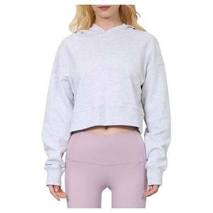 Cómoda Sudadera con capucha de algodón anti-pilling para mujer OEM venta al por mayor jersey de manga larga Top con capucha de moda con bolsillo canguro - Product Image 1