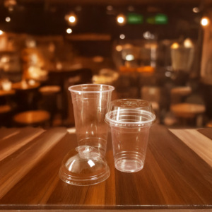 Gobelets jetables en plastique PP transparent de 95mm design à paroi unique pour boissons chaudes/froides café jus smoothies thé à bulles vente en gros - Product Image 4