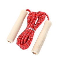 Cuerda de Saltar con Mango de Madera y Logotipo Personalizado para Boxeo, Fitness, Ejercicio, Gimnasio, Deportes, Alta Calidad, Portátil, Longitud Ajustable