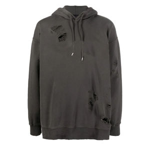 OEM Acid Wash Distressed 100% Sweat à capuche surdimensionné en molleton de coton à manches longues épaules tombantes unisexe Logo personnalisé Applique Hiver - Product Image 1