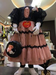 Koti ชุดกระโปรงผ้าฝ้ายสีดำสำหรับเด็กผู้หญิง,ชุดเดรสแนวเทพนิยายพร้อมกระเป๋าดีไซน์ใหม่ - Product Image 4