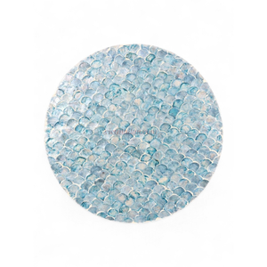 <b>Blue</b> Mother of Pearl <b>Placemats</b> Designed for Everyday Meals and Natural Table Styling from Vietnam - Product Image 1