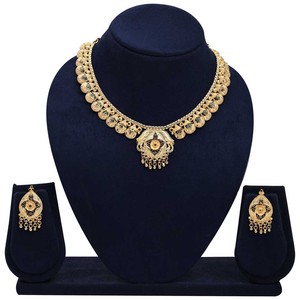 Venta al por mayor de lujo de 14K 18K 24K chapado en oro de latón joyería de moda collar conjunto Oro Joyeria para bodas y religiones ortodoxas - Product Image 1