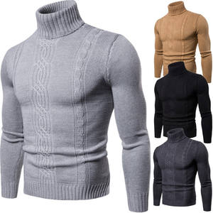 Suéter de Cuello Alto para Hombre, Estilo Nuevo, Suéter Jacquard - Product Image 1