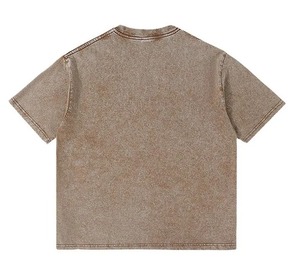 2025 Venta al por mayor Boxy T-shirt - Acid Wash con diseño redondo Tops Tee Ropa de hombre Camisetas para hombres Hecho en Pakistán stock - Product Image 4