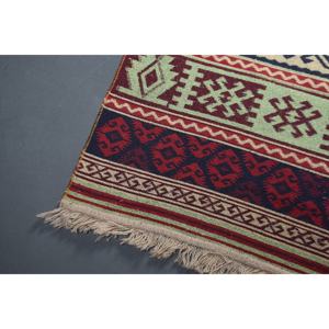 พรมวินเทจขนาด 3.8x5.5 ฟุต, พรม, พรมลายสัตว์สีแดงทำจากขนสัตว์ - Product Image 3