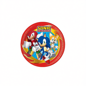 Platos de Papel de Sonic The Hedgehog de 23 cm, 6 Unidades, Platos Desechables para Fiestas - Product Image 2